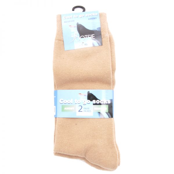 Footsie Herensokken Cool to go socks 2pak- beige